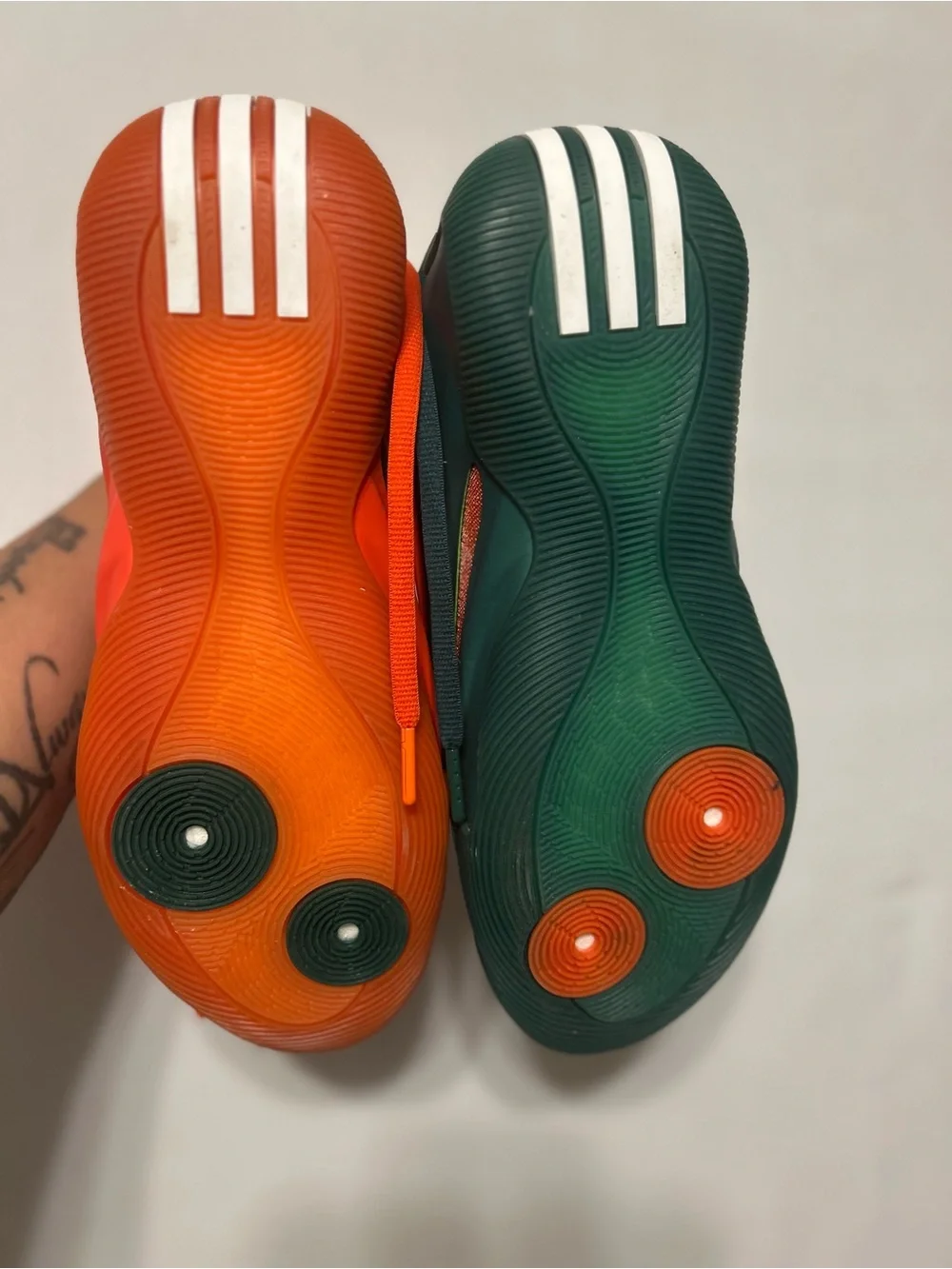 University of Miami Adidas Harden Basketball Sneakers